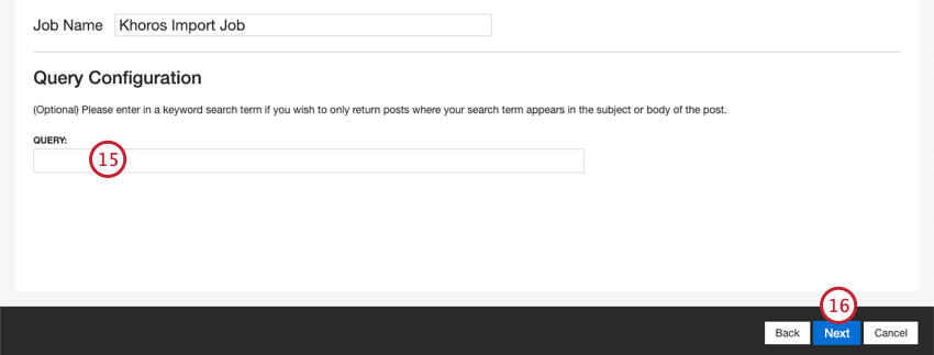 Configurar una consulta de búsqueda