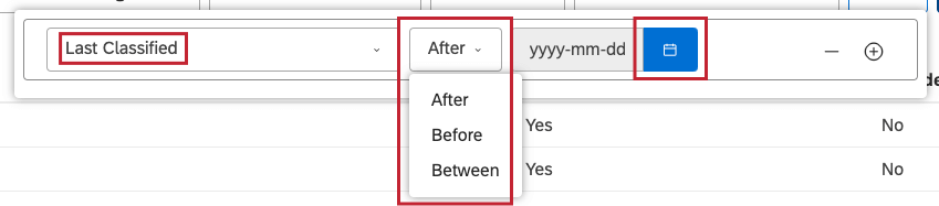 Dernière classification : Sélectionnez 1 des opérateurs disponibles