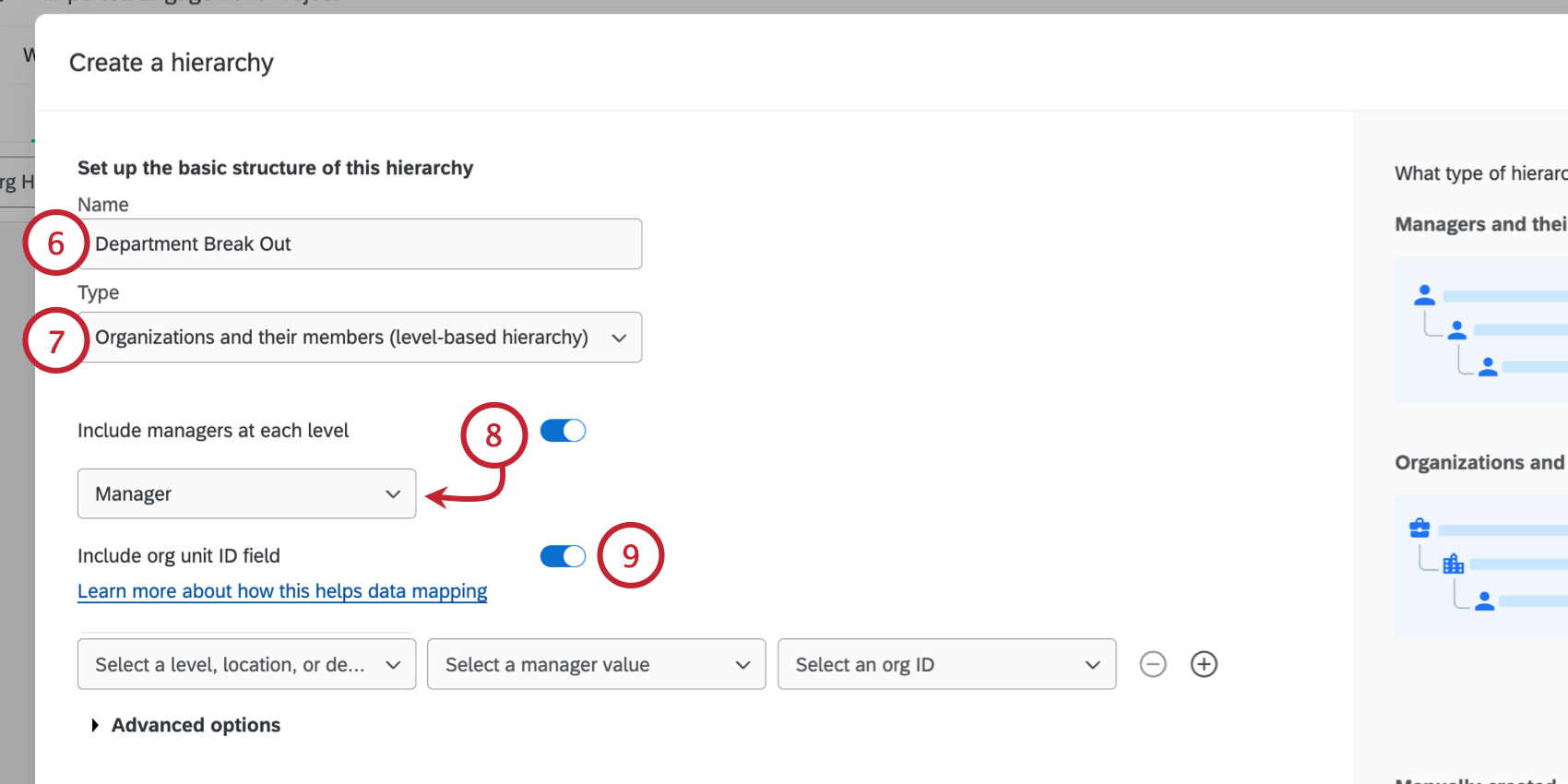 creating a new level based hierarchy