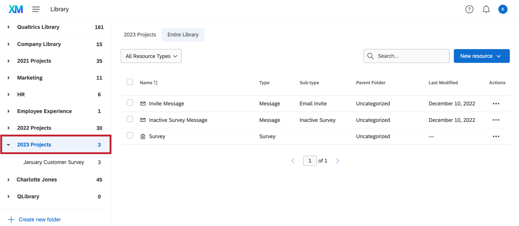 selecting a library from the available group libraries