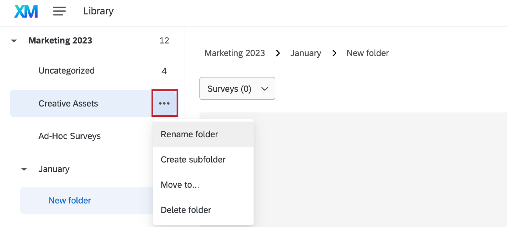 3 horizontal dots next to Folder name