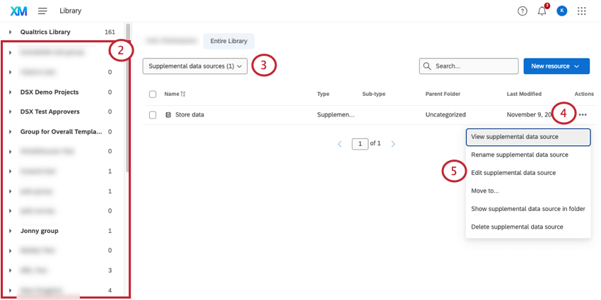 Filtrar para encontrar SDS y luego hacer clic en los 3 puntos