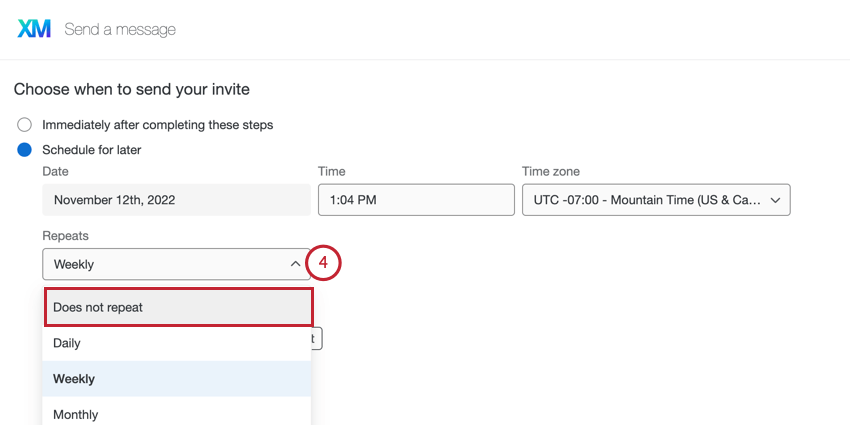 changing the repeating schedule to do not repeat