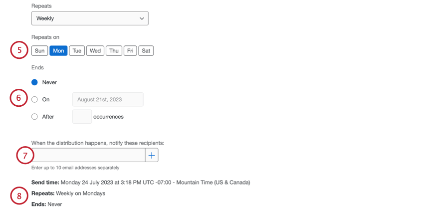 choosing when the automation ends
