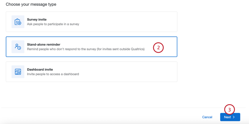 choosing a standalone reminder