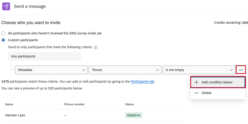 adicionar várias condições