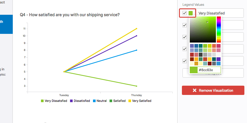 clicking the colored box next to a legend value lets you select a color palette