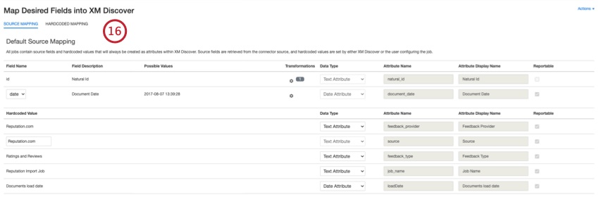 viewing data mappings for fields