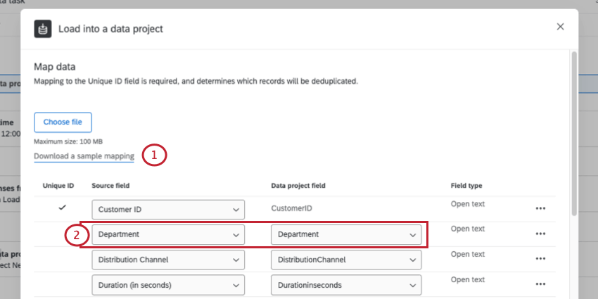 データ・マッピング・ウィンドウ