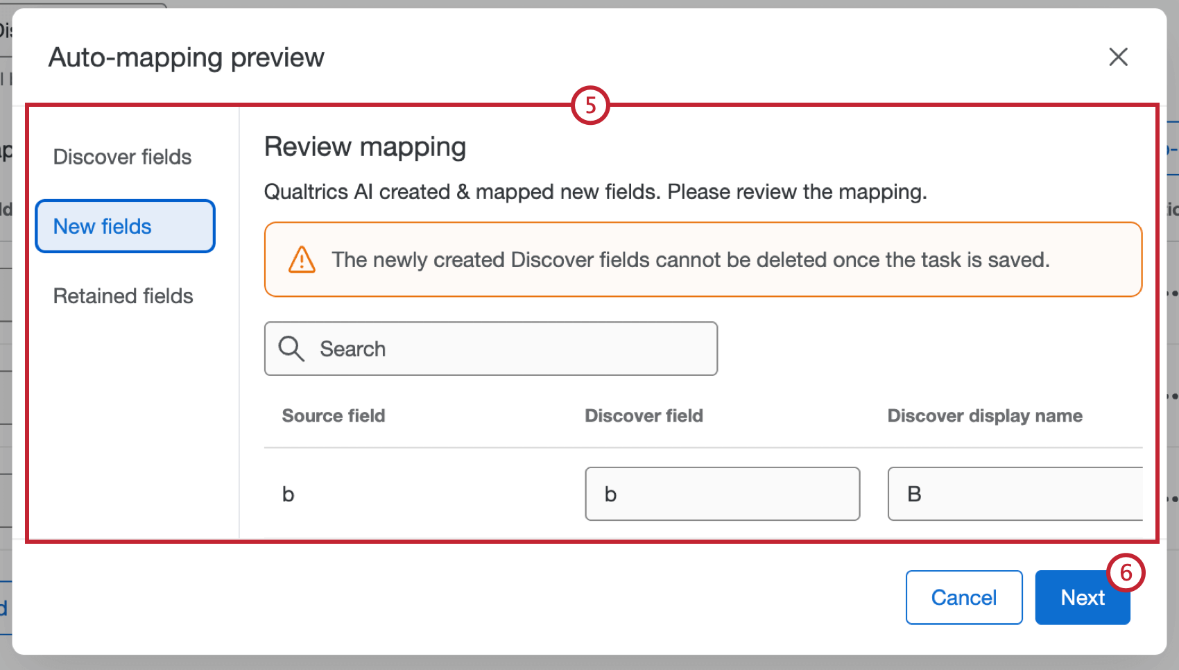 reviewing auto-mapping