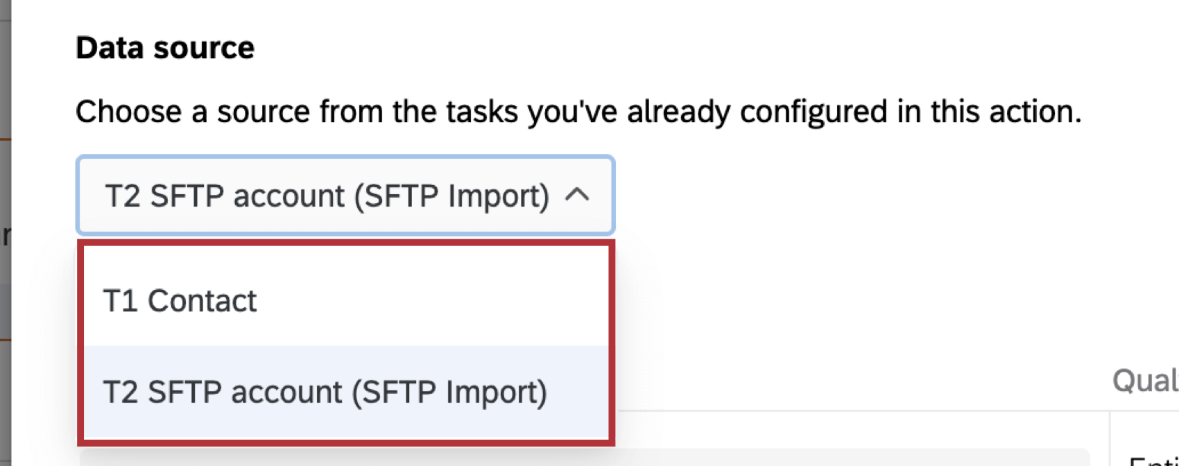 selecionar uma fonte de dados para a tarefa carregar em um conjunto de dados