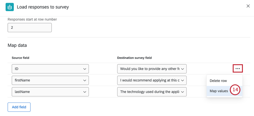 Dropdown-Liste weiter einem Feld und anschließend Werte zuordnen, die im Menü hervorgehoben sind