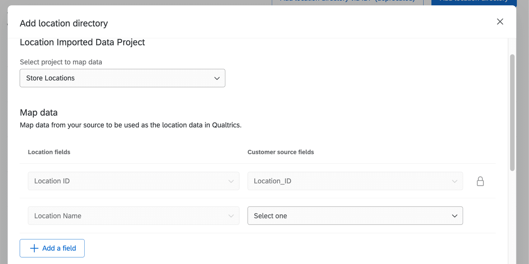 une nouvelle fenêtre dans laquelle vous pouvez définir les champs