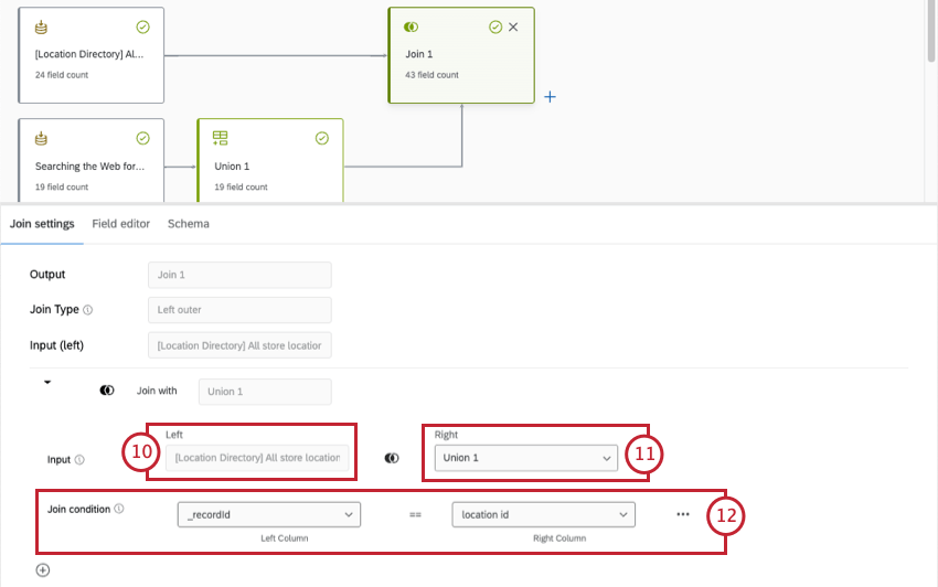 Únase a la configuración como se describe