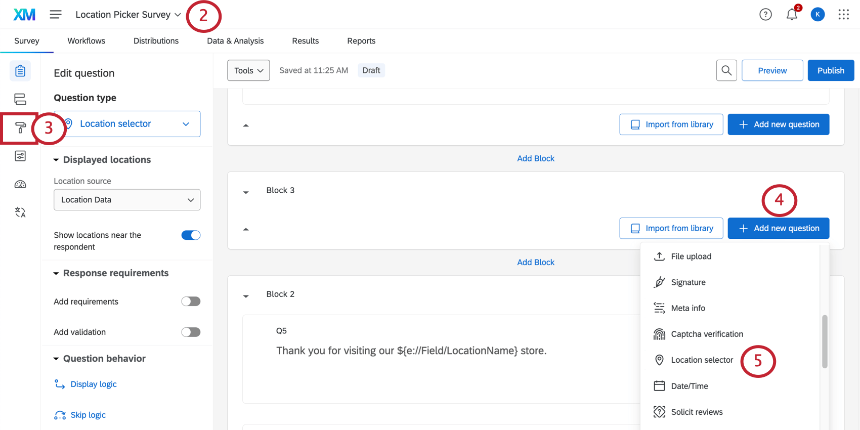 in the survey builder, can go to look and feel on the left, and from there configure the layout