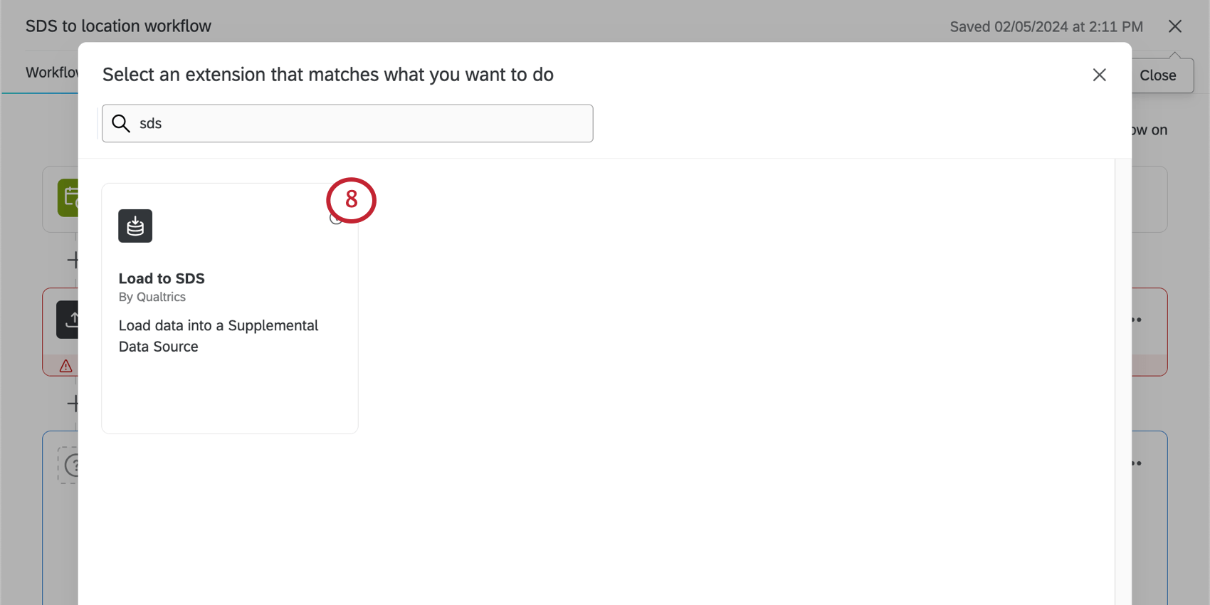 Cargar en la tarea SDS