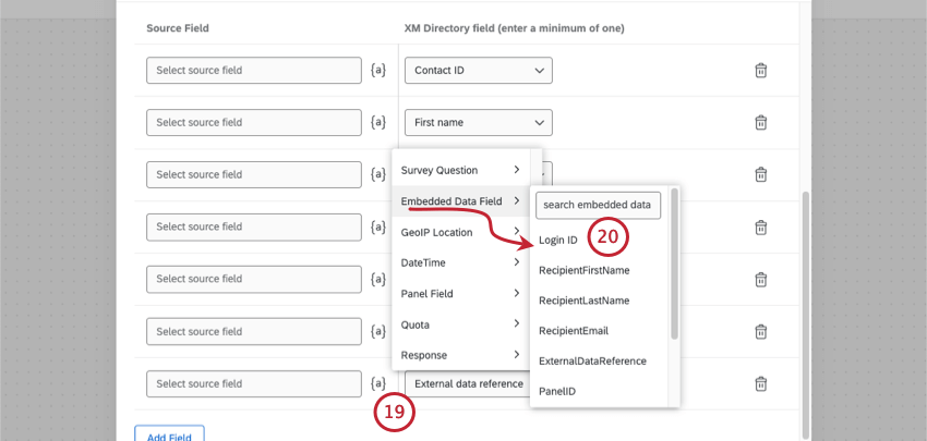 matching login ID to external reference ID