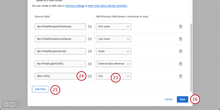 ajouter un champ ville