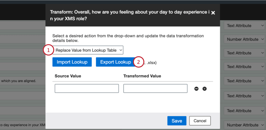 sélectionner un tableau de recherche et cliquer sur Exporter un fichier de recherche