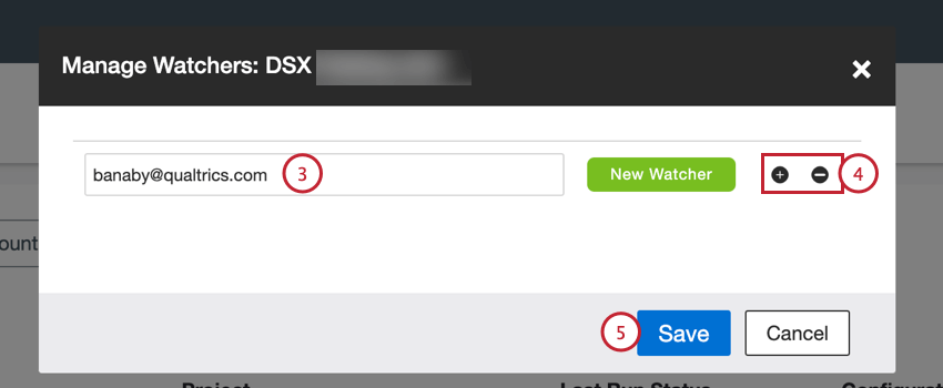 entering emails to add new watchers