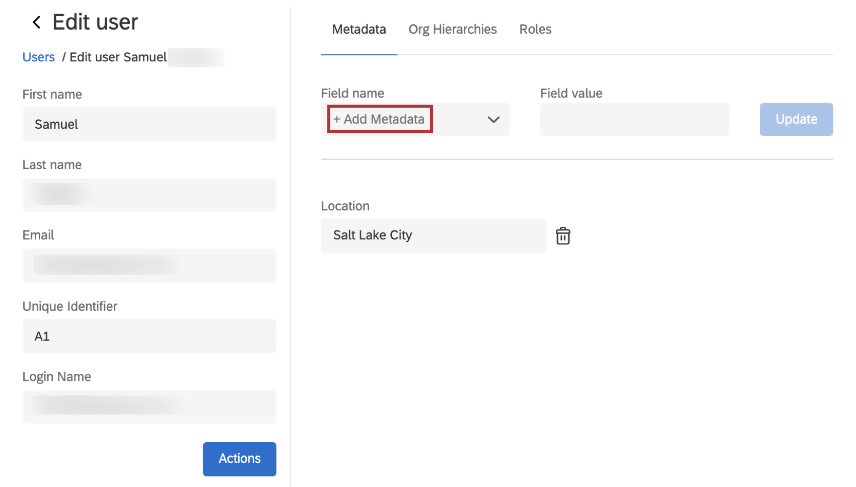 Hinzufügen eines weiteren Attribut