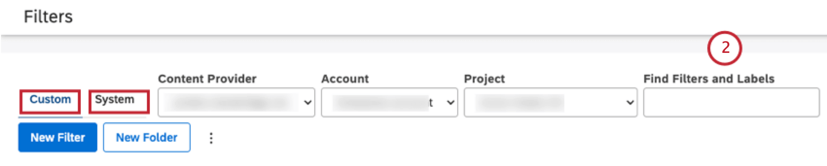 Locate the filter you wish to edit by entering the filter name into the Find Filters and Labels box