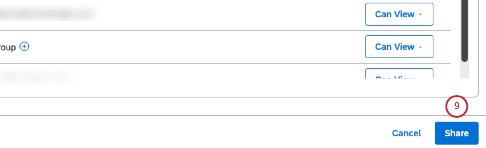 Clique em Compartilhar.