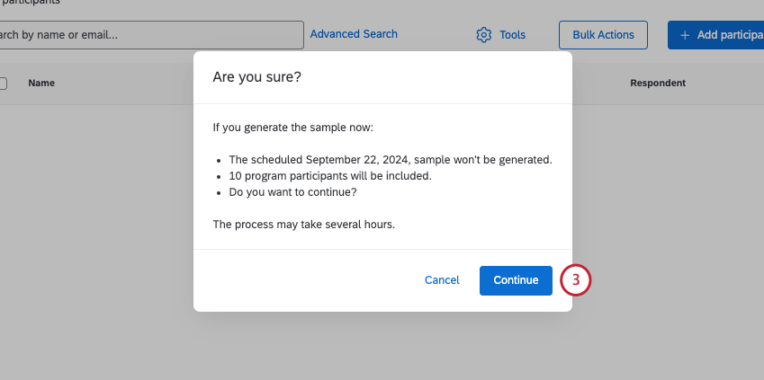 nouvelle fenêtre demandant une confirmation