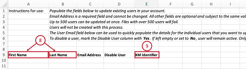 Update the Updates sheet