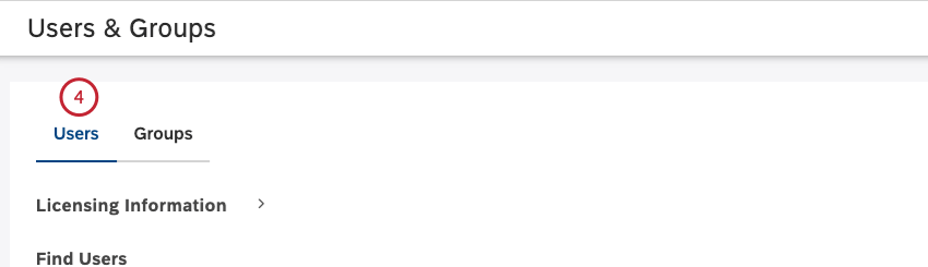 Clique na guia Usuários.