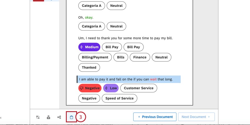 facendo clic sul pulsante Crea caso nella parte inferiore di un documento