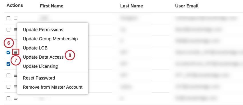 Wählen Sie Datenzugriff aktualisieren.
