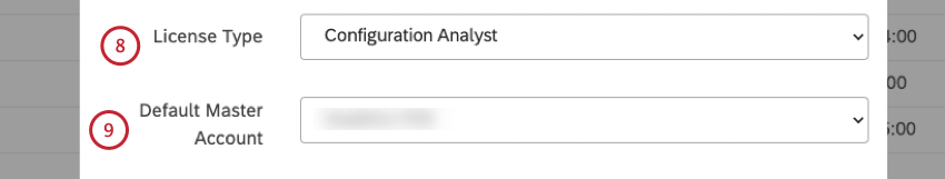 Select the license type from the License Type menu.