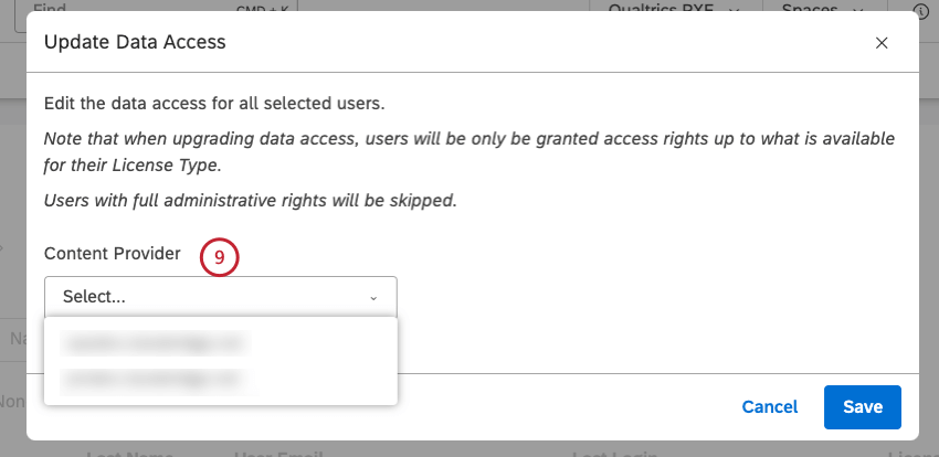 Select the content provider to use