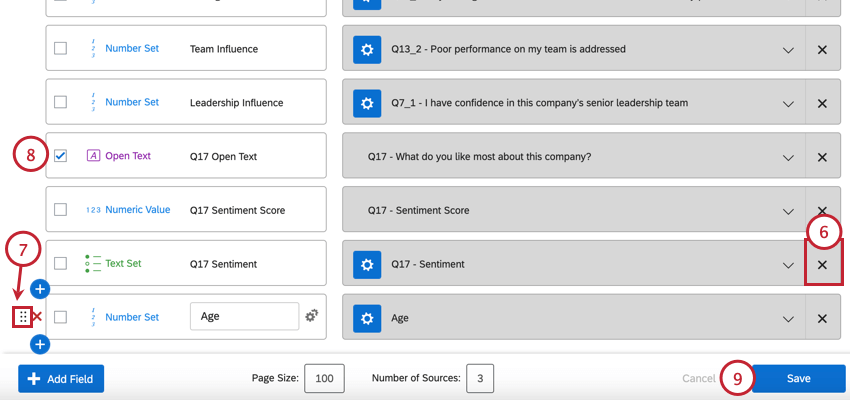 saving the field mappings