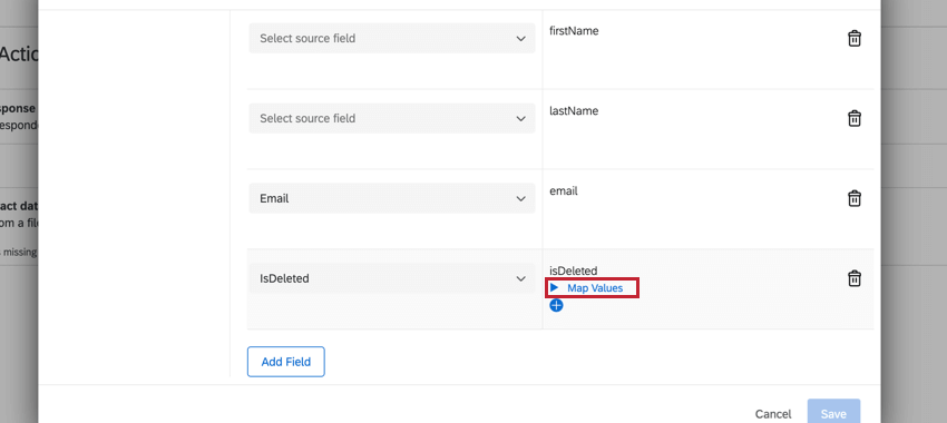 cliquer sur les valeurs de la carte