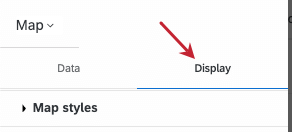 pestaña de visualización en la parte superior del panel de edición del widget