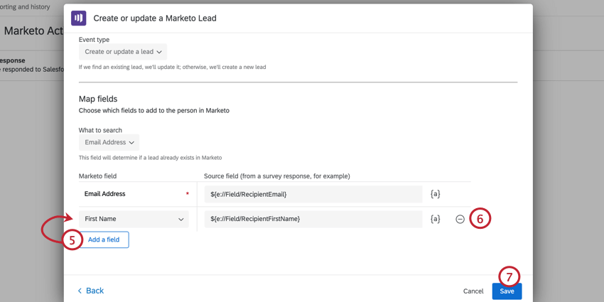 mapping additional fields and saving
