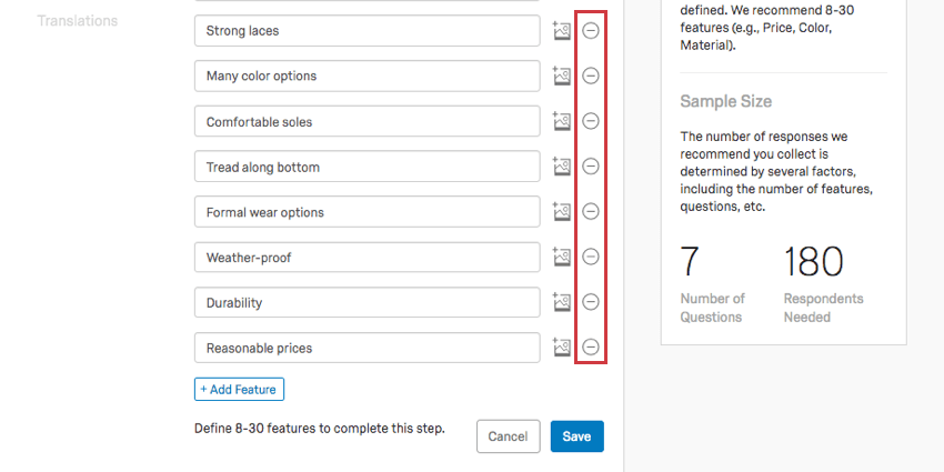 Sinal de menos avançar nome do atributo