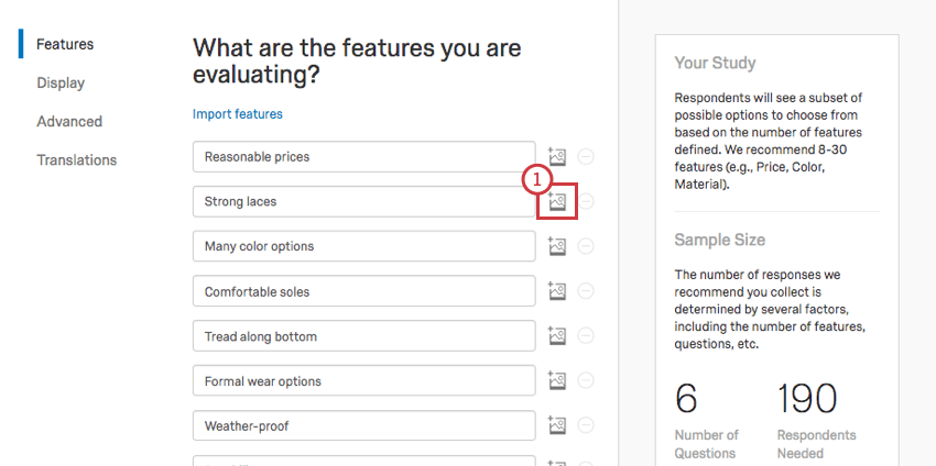 機能ページでは、すべての機能フィールドの次へ、丘（一般的な絵画）の後ろにある太陽のように見える小さなアイコンがあります。
