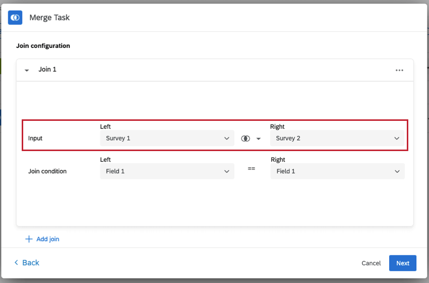 Joindre la configuration au sein dune tâche de fusion