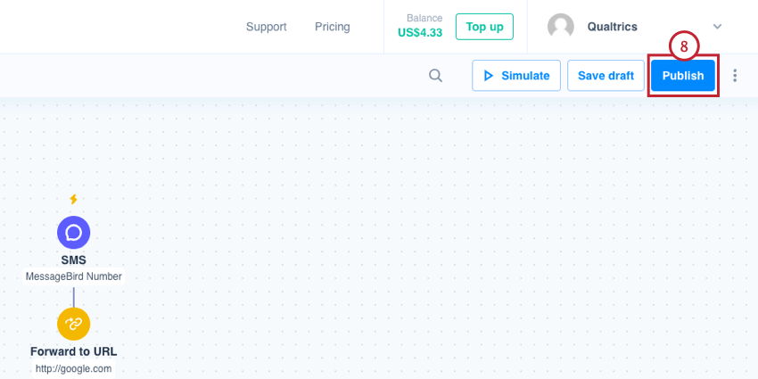 Klicken Sie auf veröffentlichen