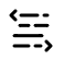 Icon looks like several lines with arrows