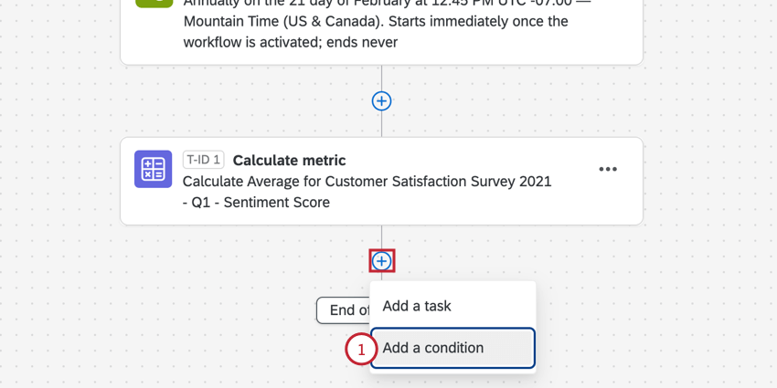 clicking the plus sign and then add a condition