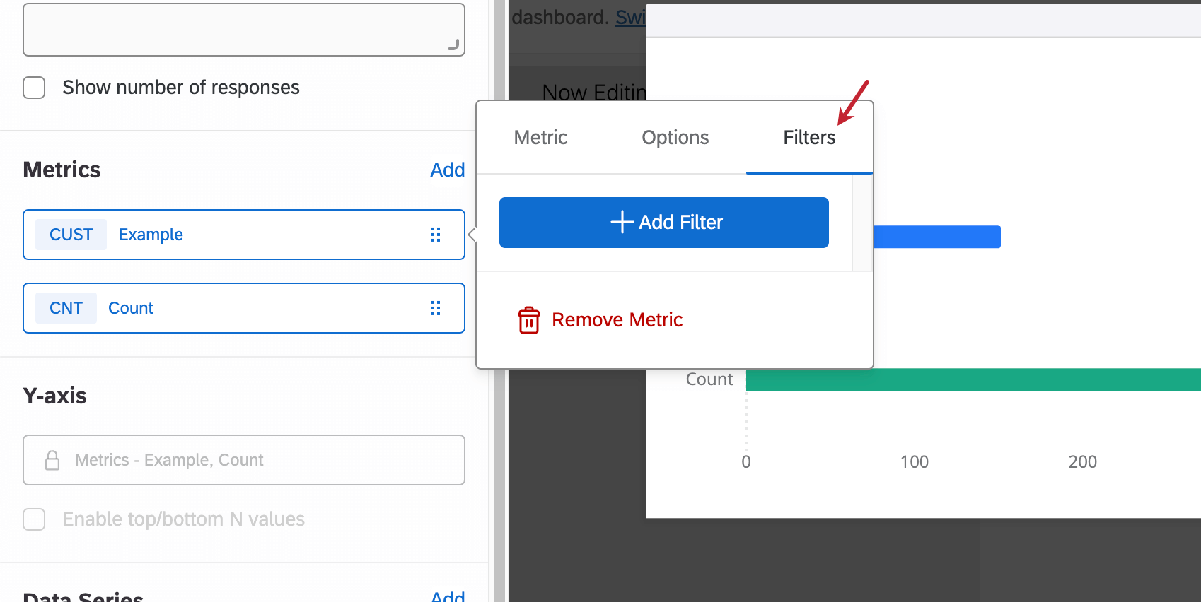 Schaltfläche Filter hinzufügen in der Registerkarte Filter