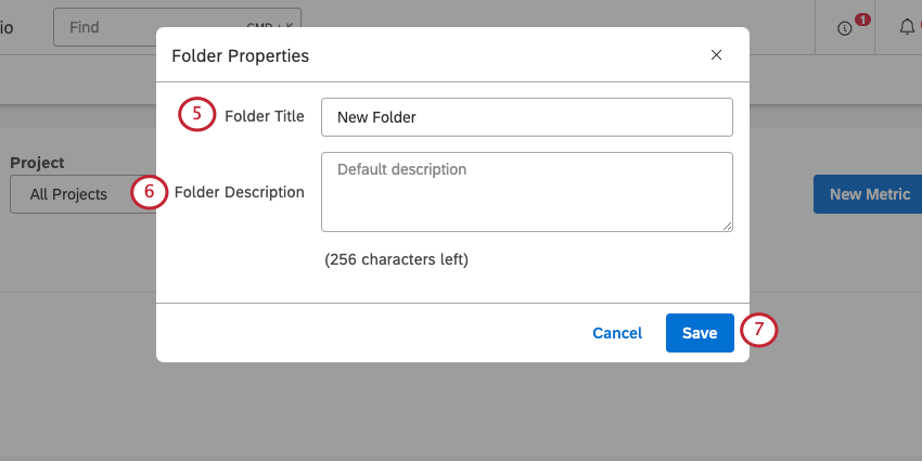 new window where you name a folder