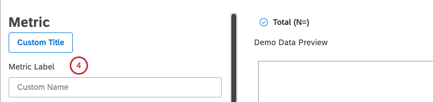 Saisissez un titre personnalisé pour la mesure.