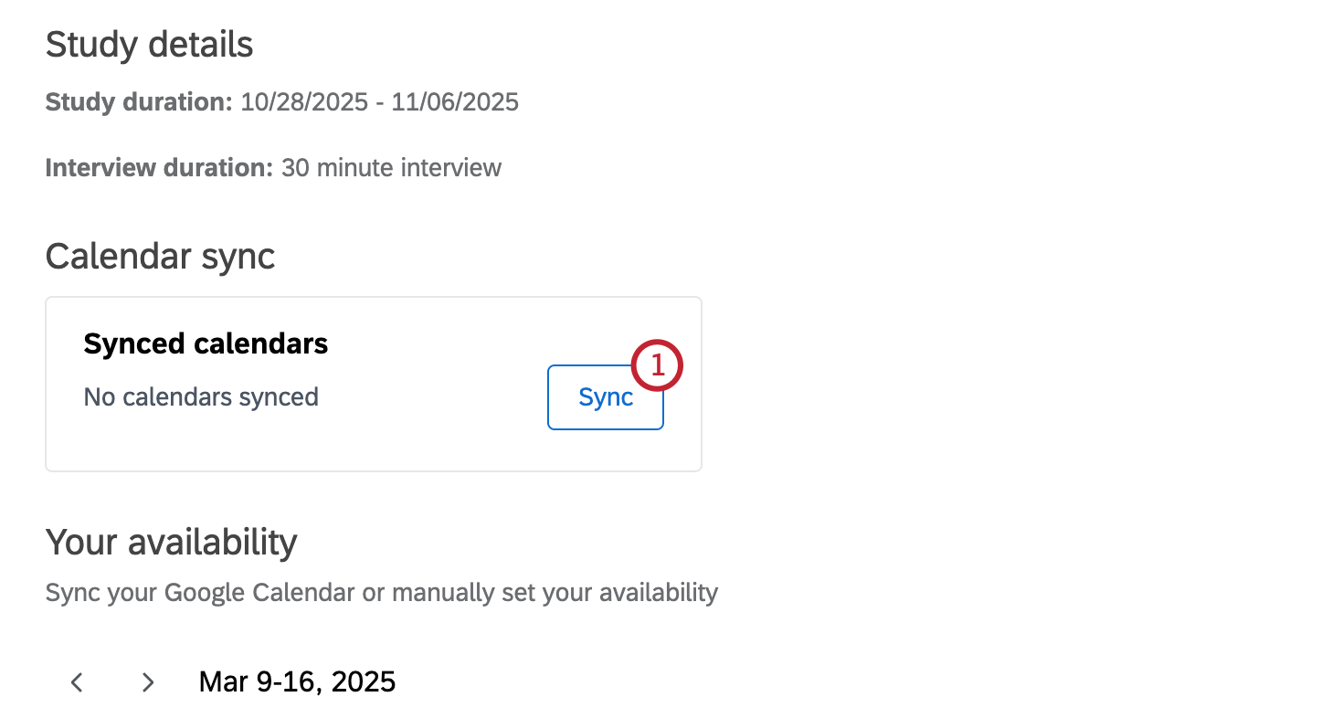 bouton pour synchroniser le calendrier google