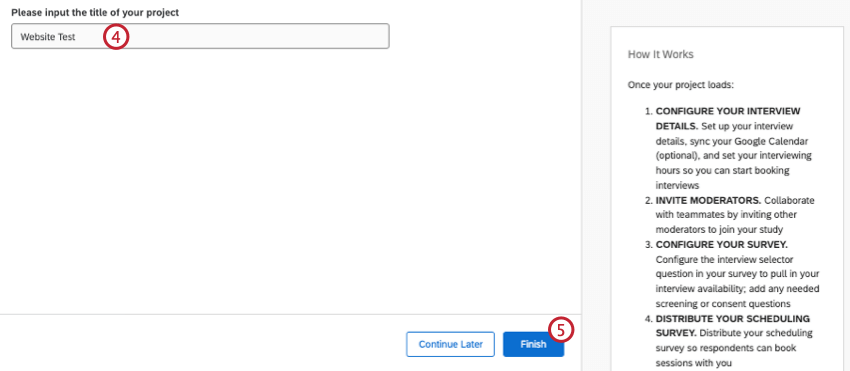 finalizar la configuración del proyecto