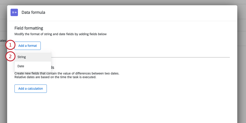 書式と文字列を追加する